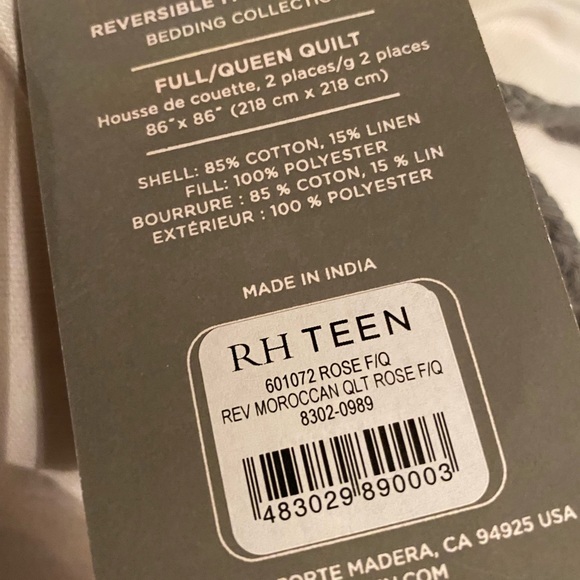 SOLD ‼️RH Teen Quilt and Euro Shams set - Picture 5 of 10